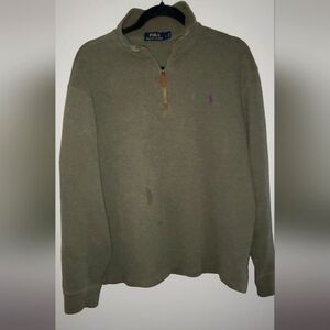 Polo Ralph Lauren Crewneck 1/4 zip‎ collared sweater men's size large